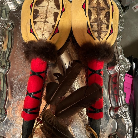 Native American, Navajo, Cherokee Shamen Turtle Shell Rattles - Picture 2 of 7